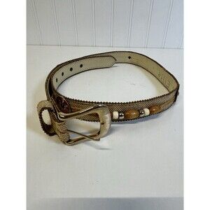 ELITE FRESNO CALIF  Belt WOMENs BEADED/MEDALLION WESTERN‎ STYLE SIZE Med 28-31 "